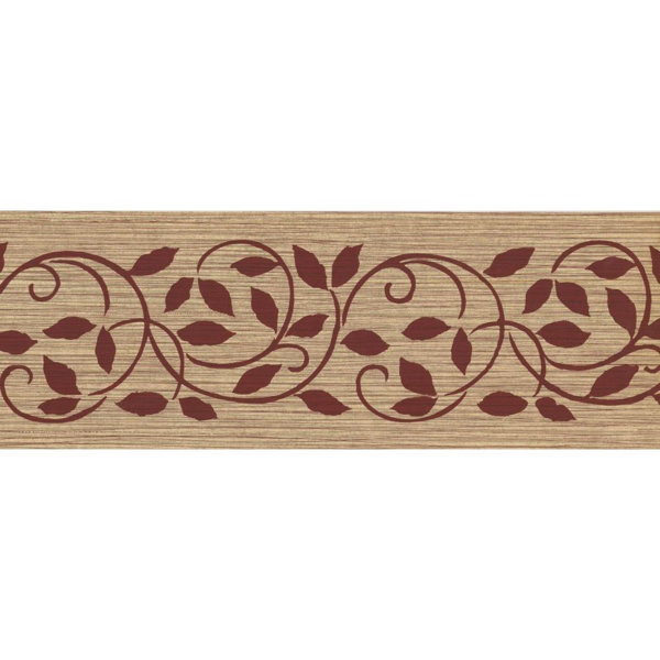 Fleur De Lis Living Kinslee Leaves 15� L x 7" W Wallpaper